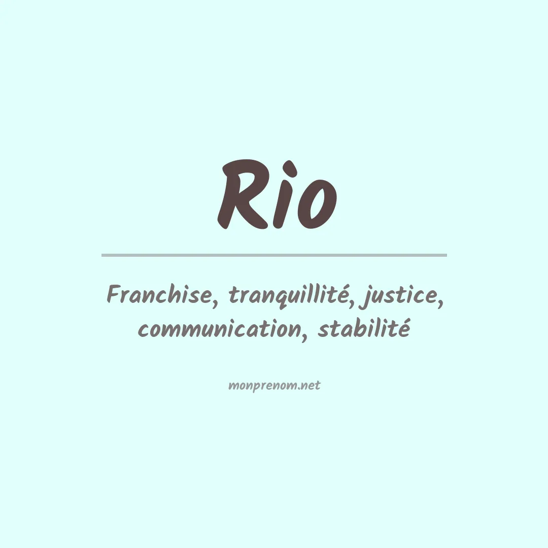 Prénom Rio