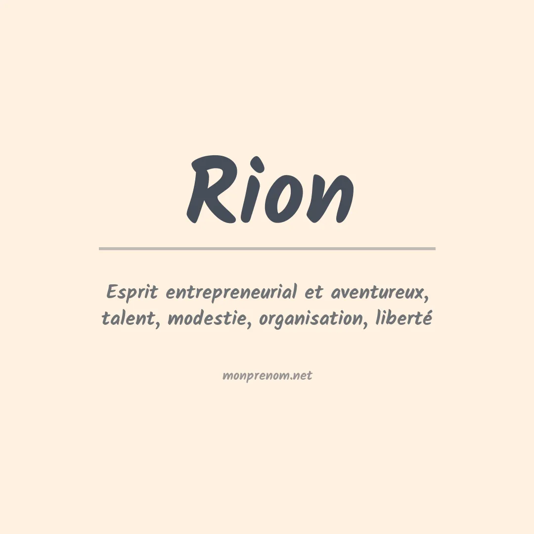 Prénom Rion