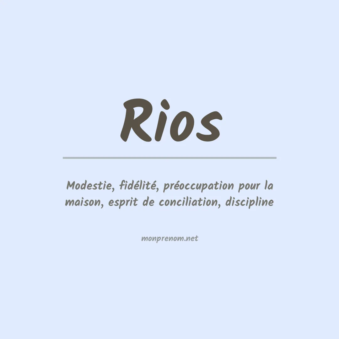 Prénom Rios