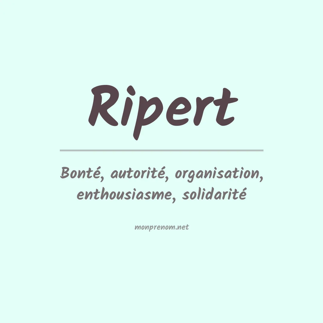Signification du prénom Ripert