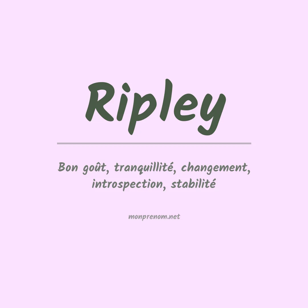 Prénom Ripley