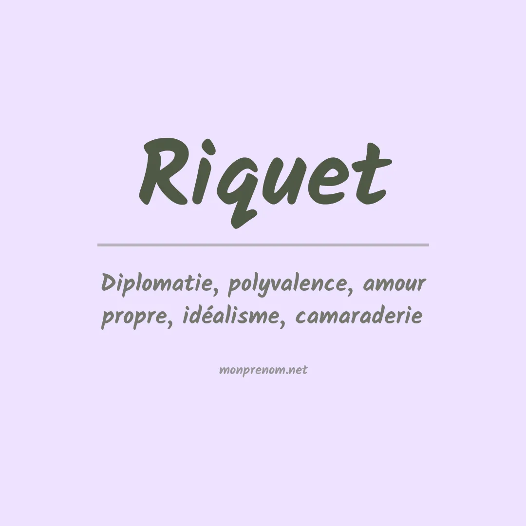 Prénom Riquet