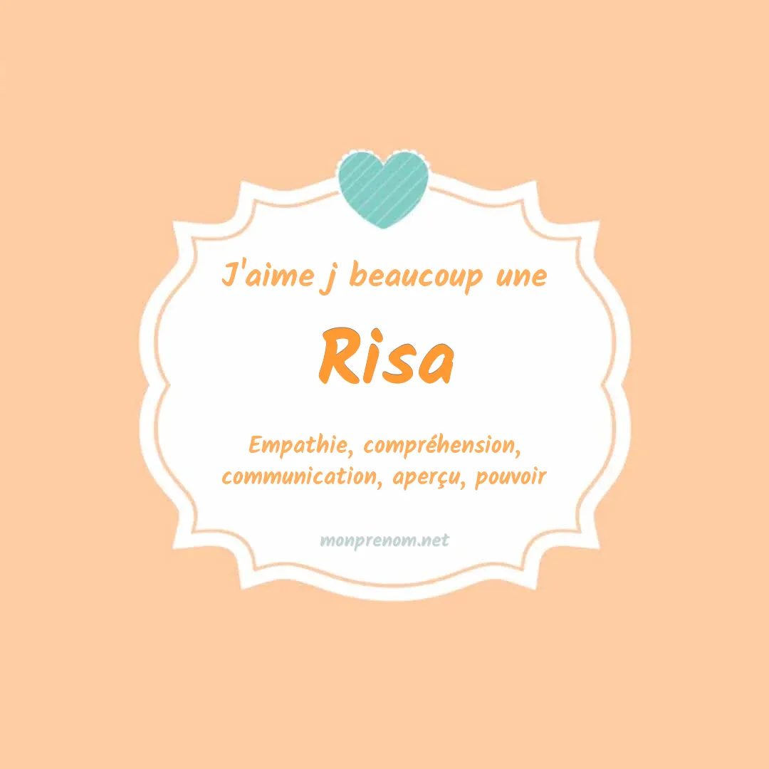 J'aime beaucoup Risa