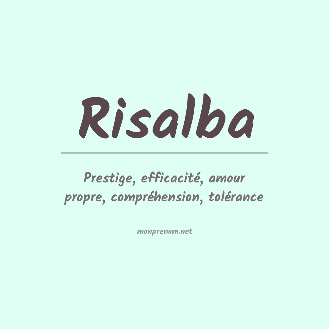 Signification du prénom Risalba