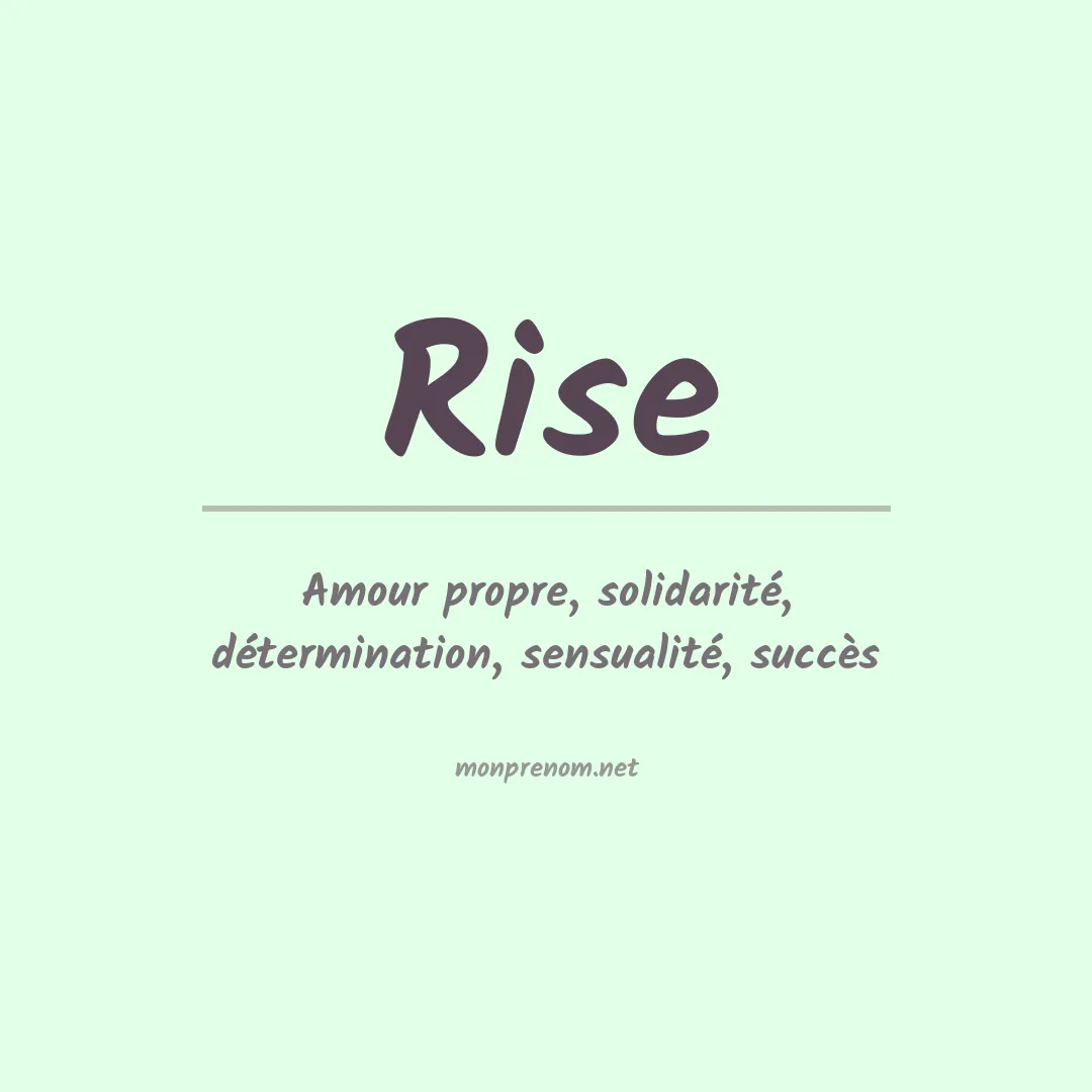 Prénom Rise