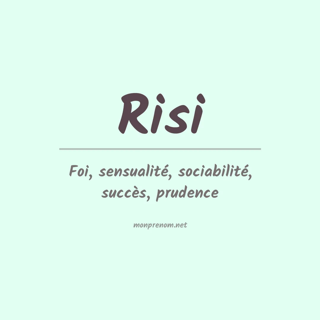 Prénom Risi