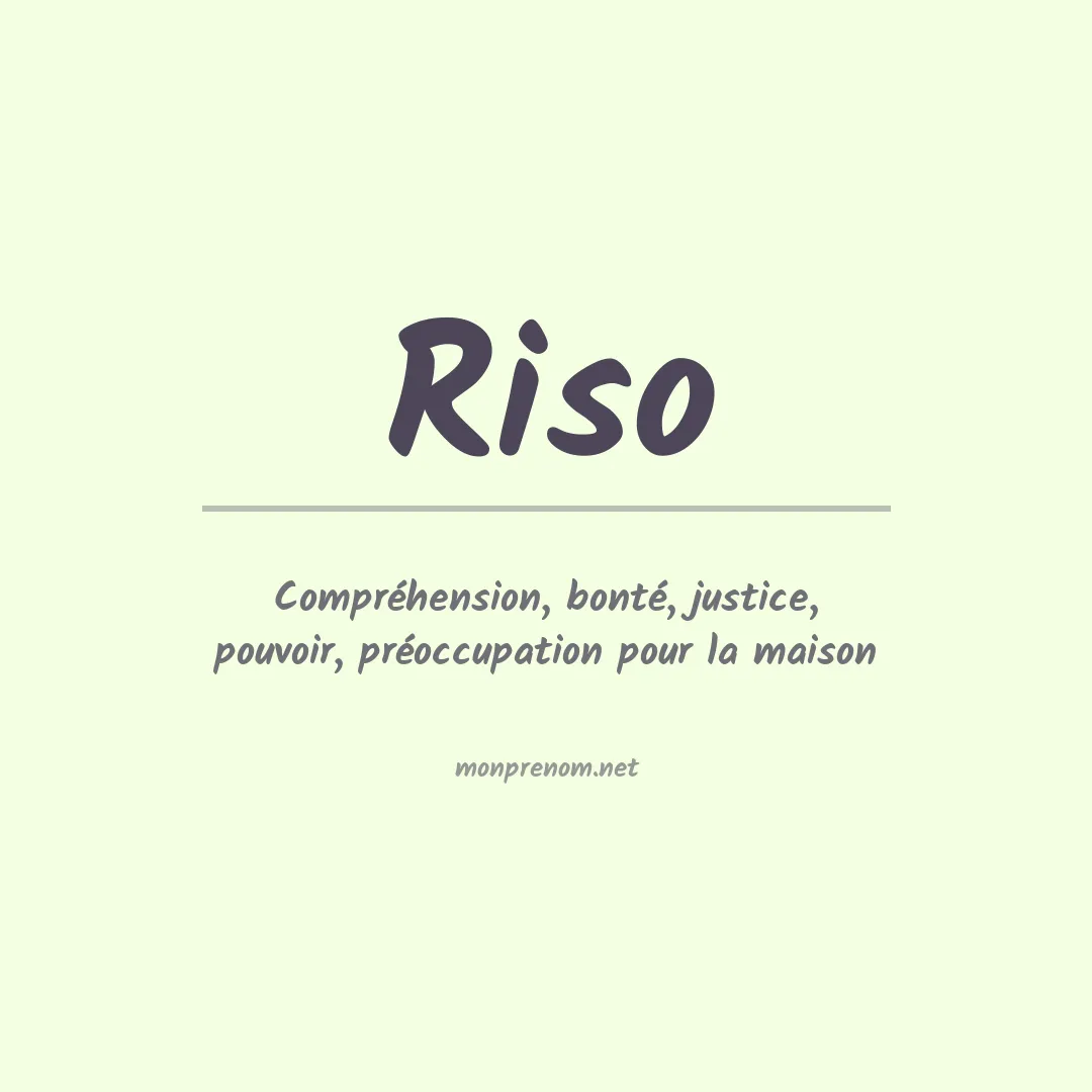 Prénom Riso