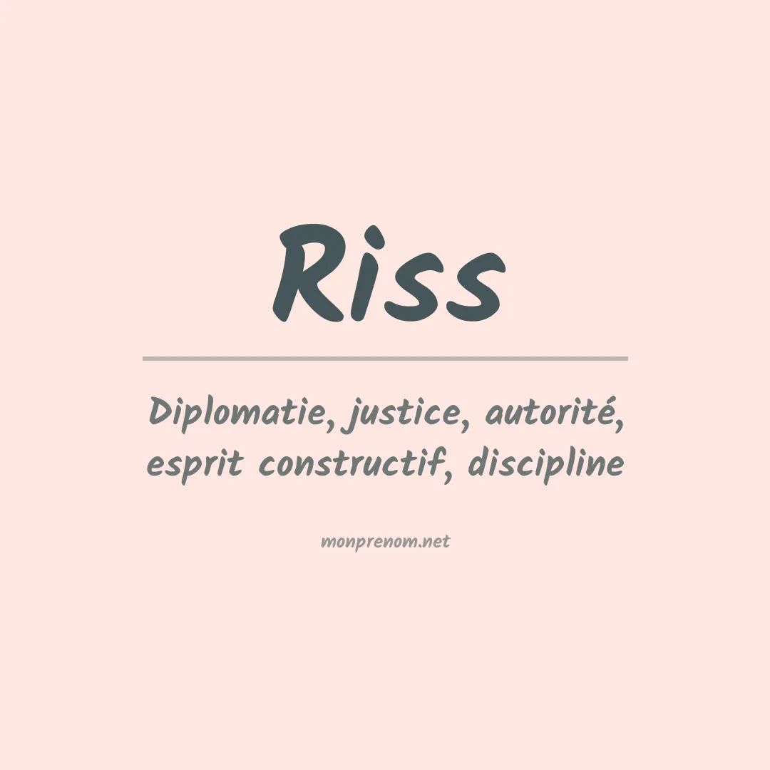 Prénom Riss
