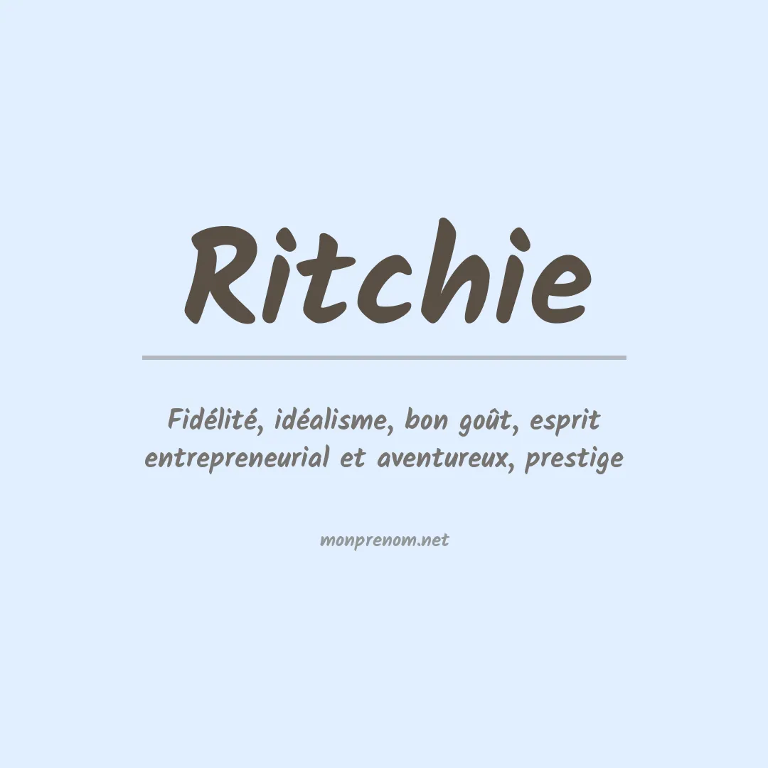 Prénom Ritchie