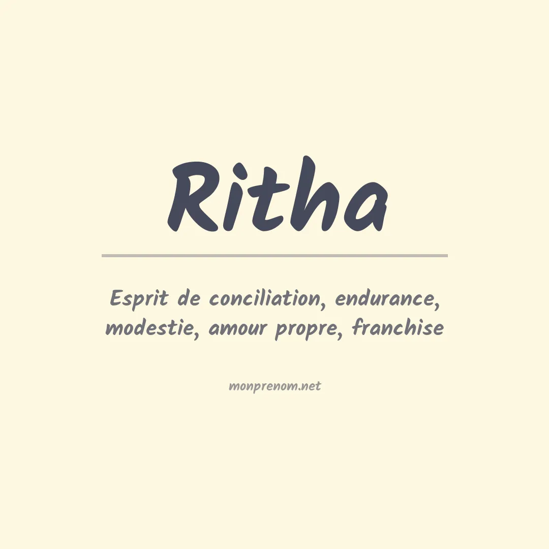Prénom Ritha