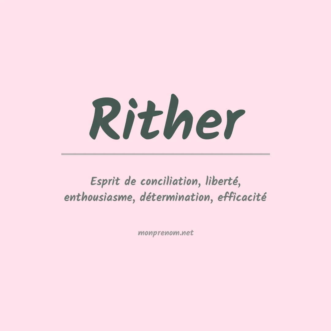 Prénom Rither