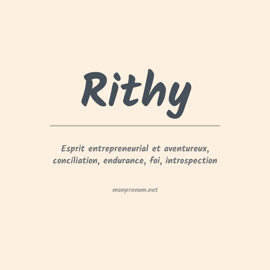Prénom Rithy