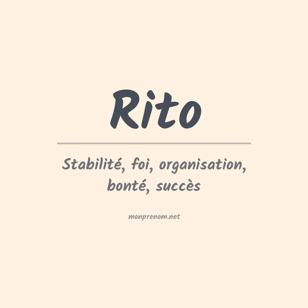 Prénom Rito