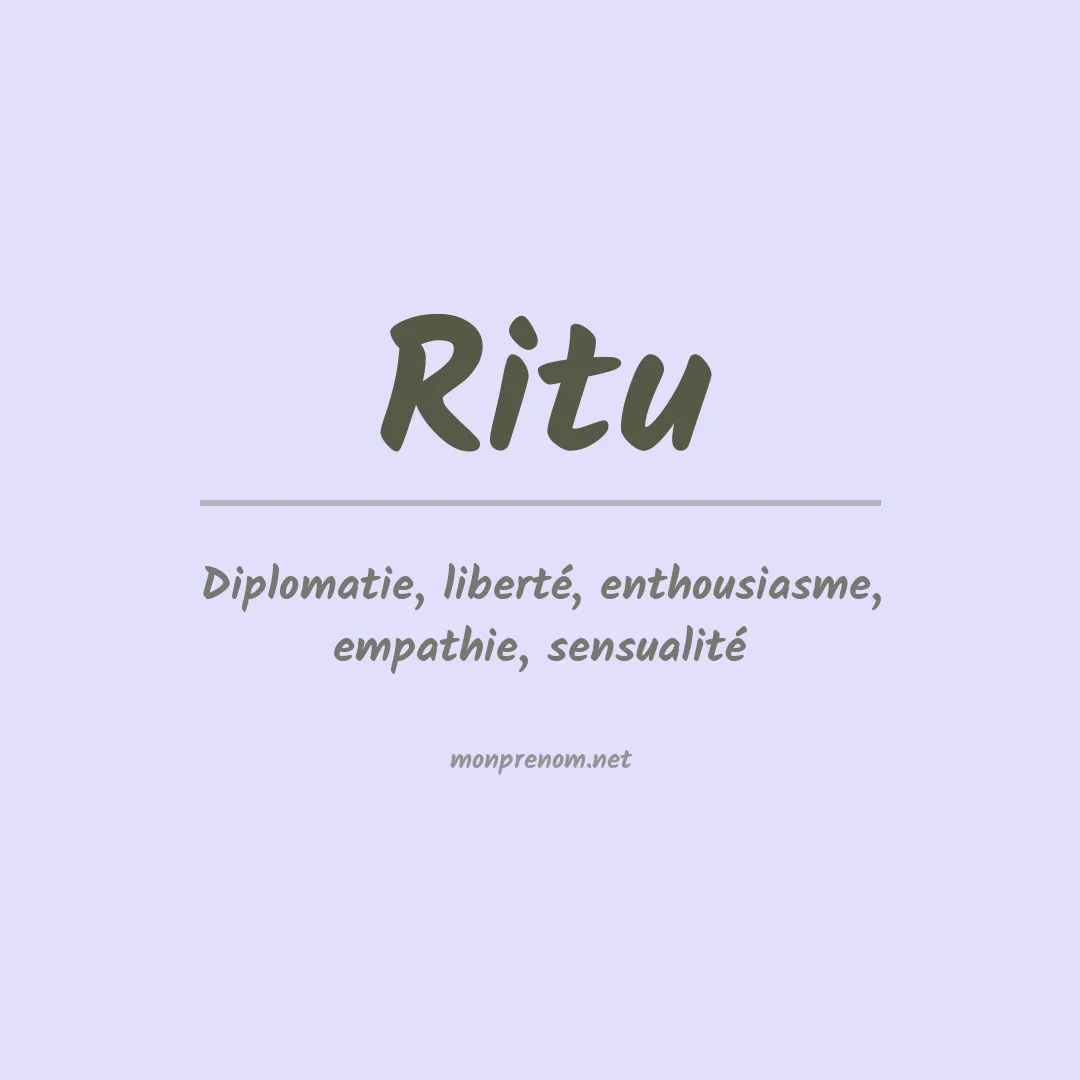 Signification du prénom Ritu