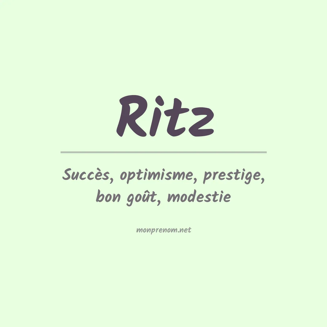 Prénom Ritz
