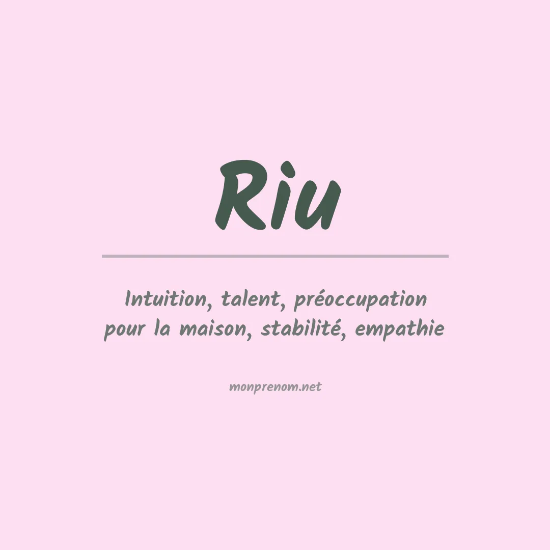 Prénom Riu