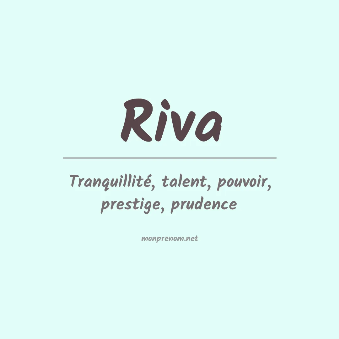 Prénom Riva