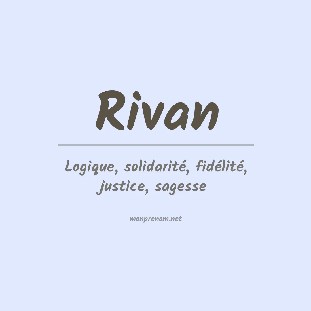Prénom Rivan
