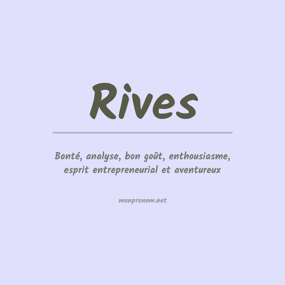 Prénom Rives