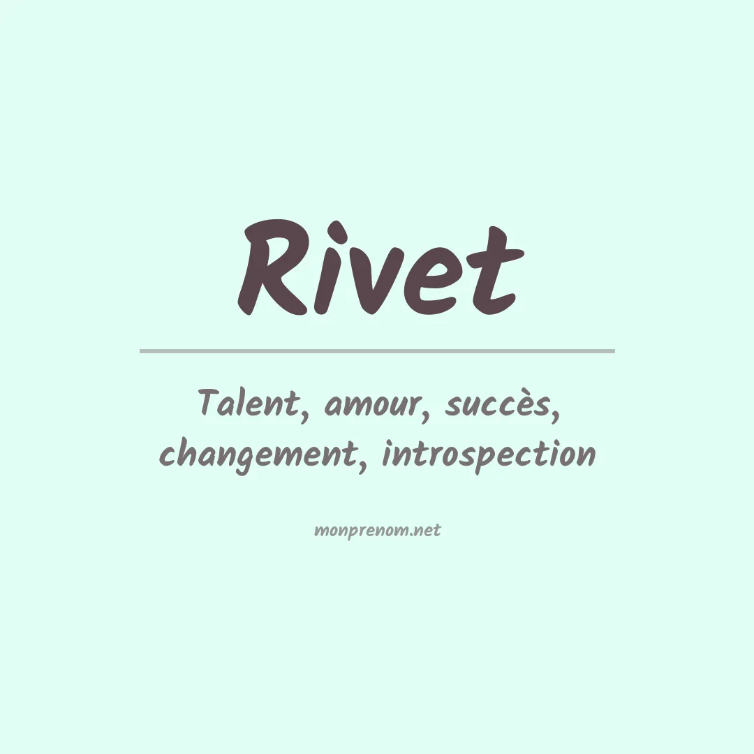 Prénom Rivet