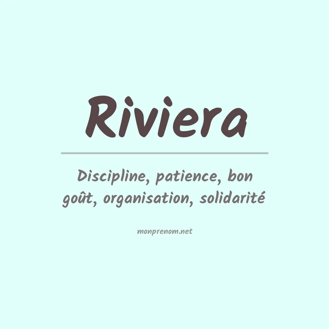 Prénom Riviera