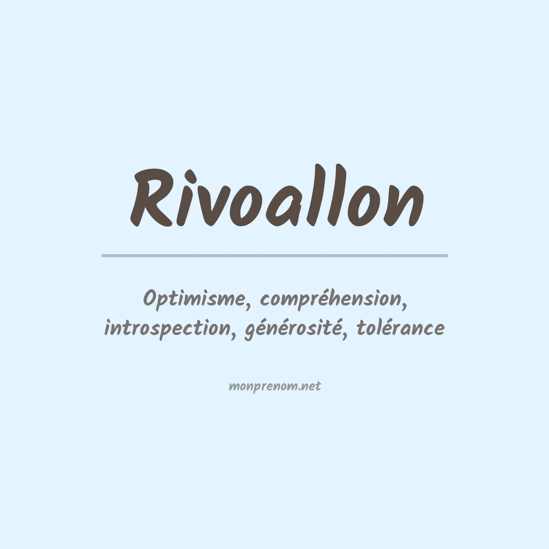 Signification du prénom Rivoallon