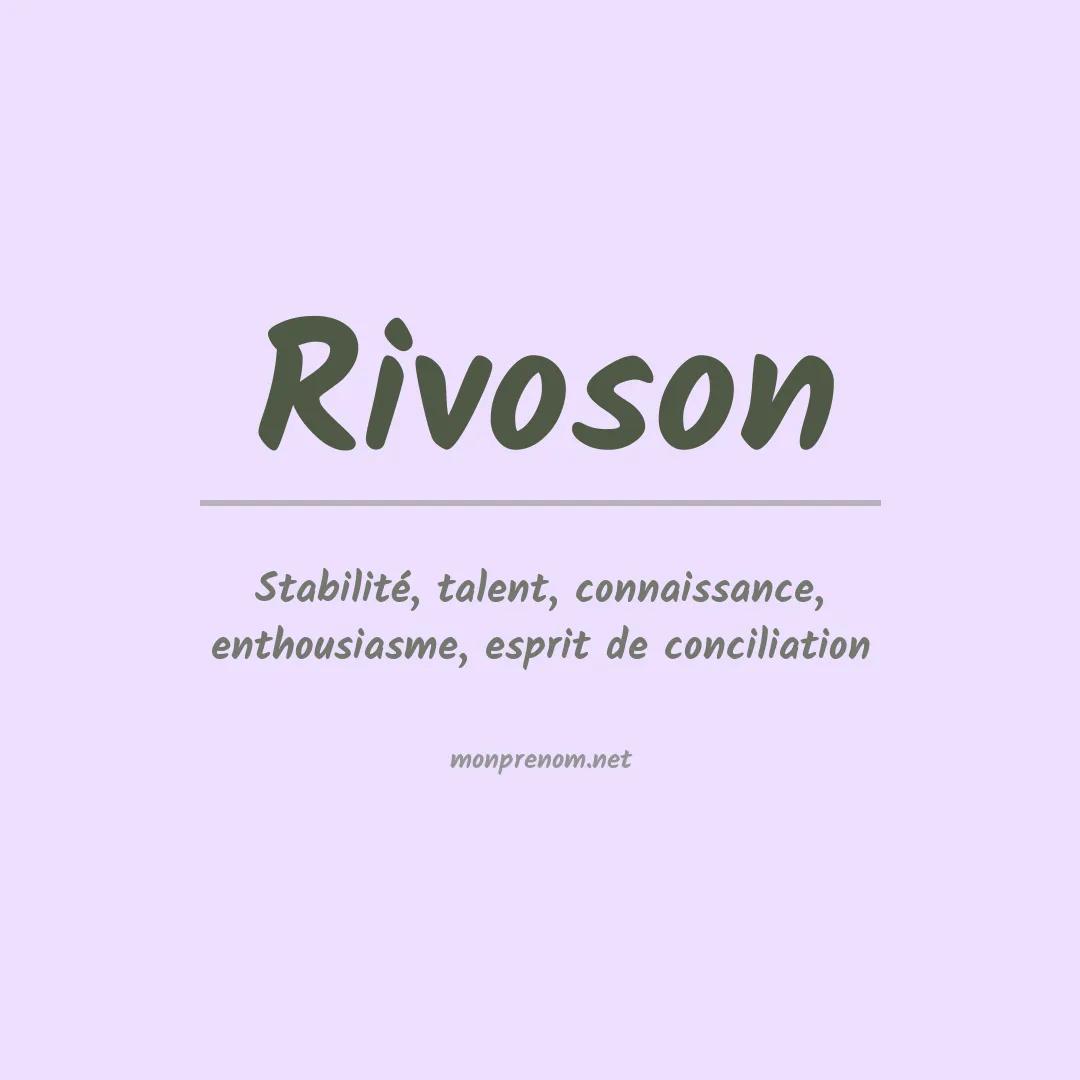 Prénom Rivoson