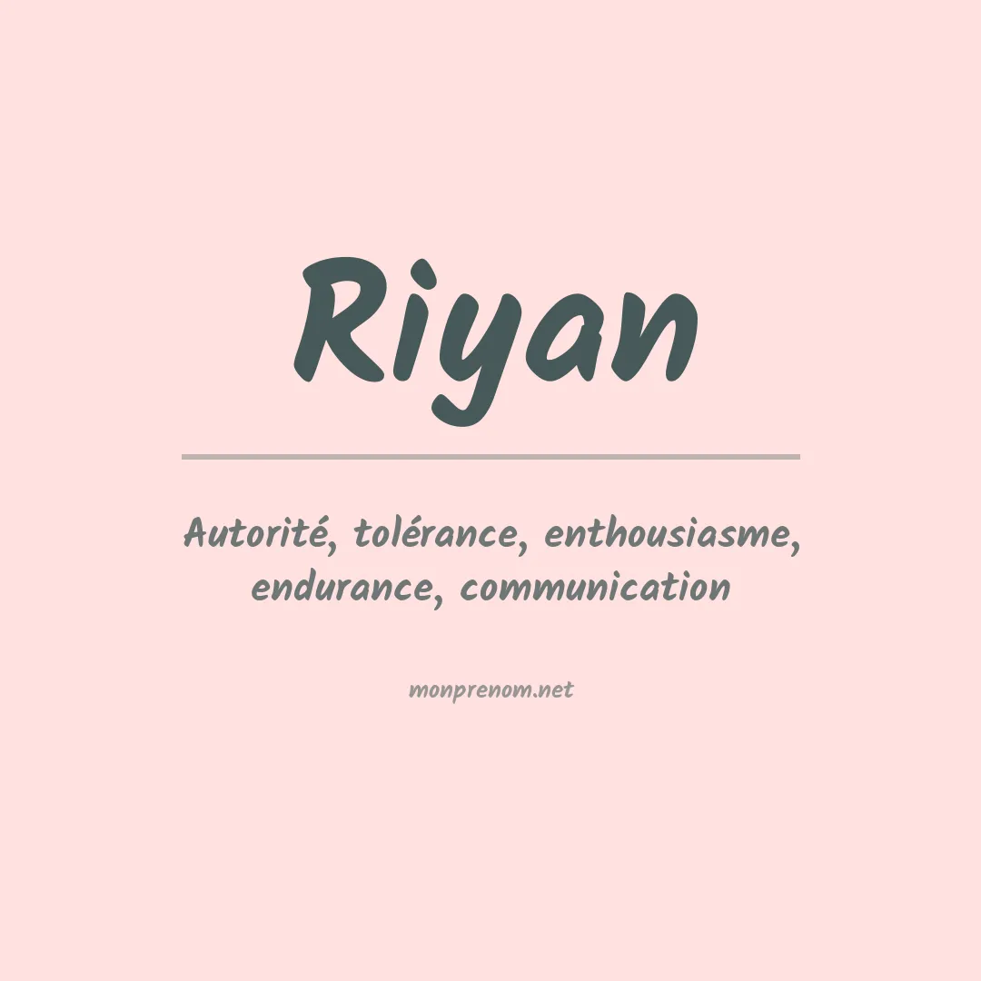 Prénom Riyan