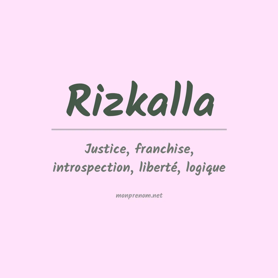 Signification du prénom Rizkalla