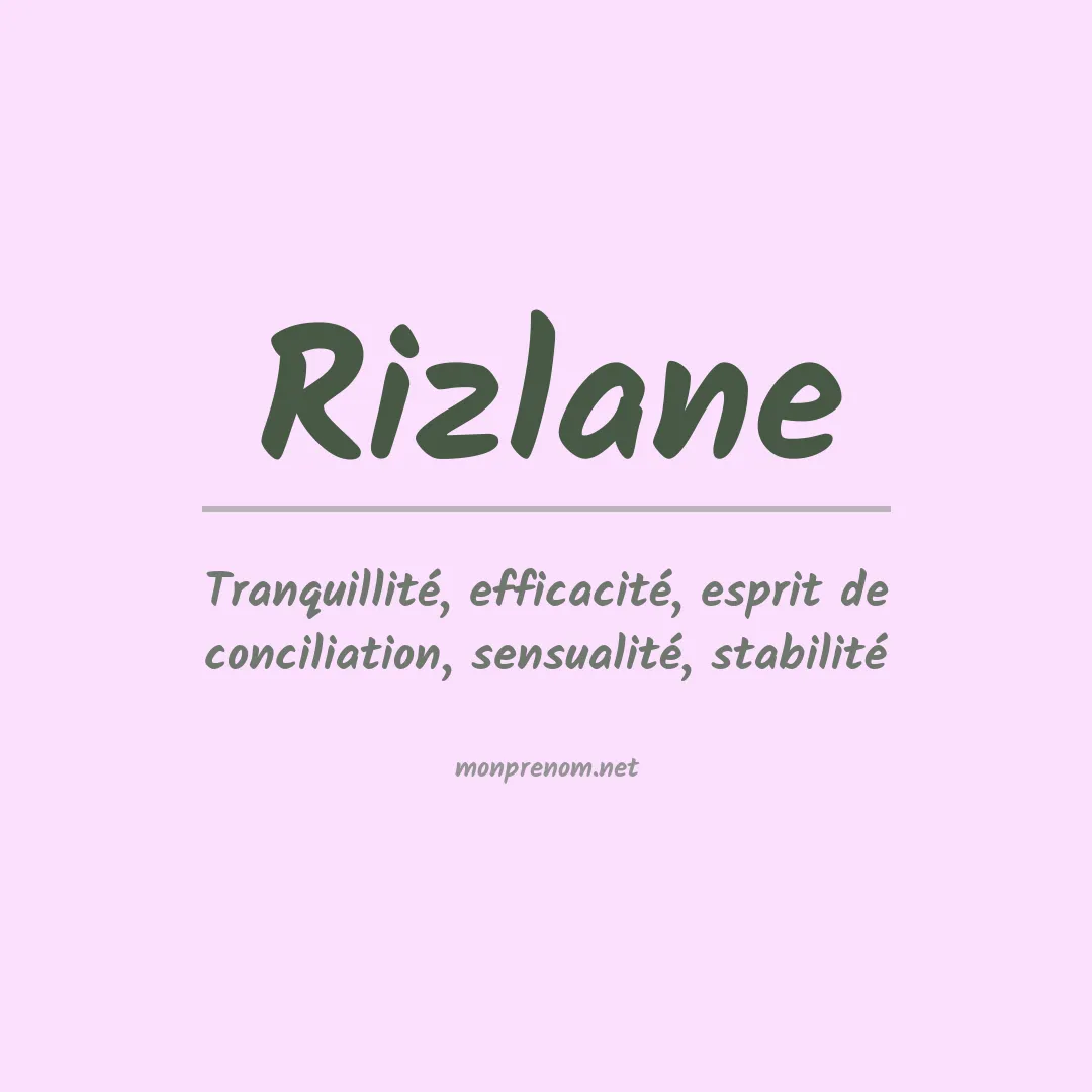 Prénom Rizlane