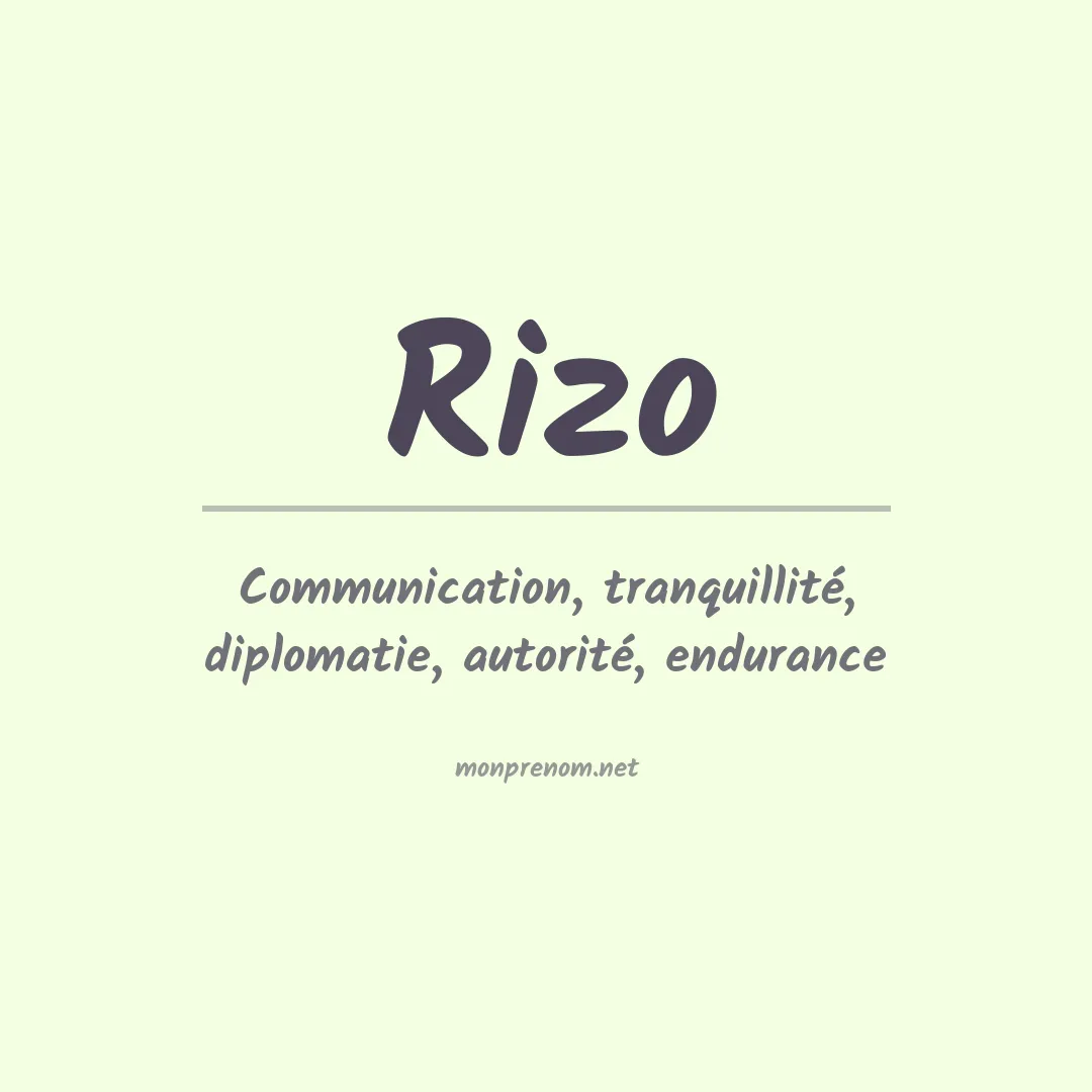 Prénom Rizo