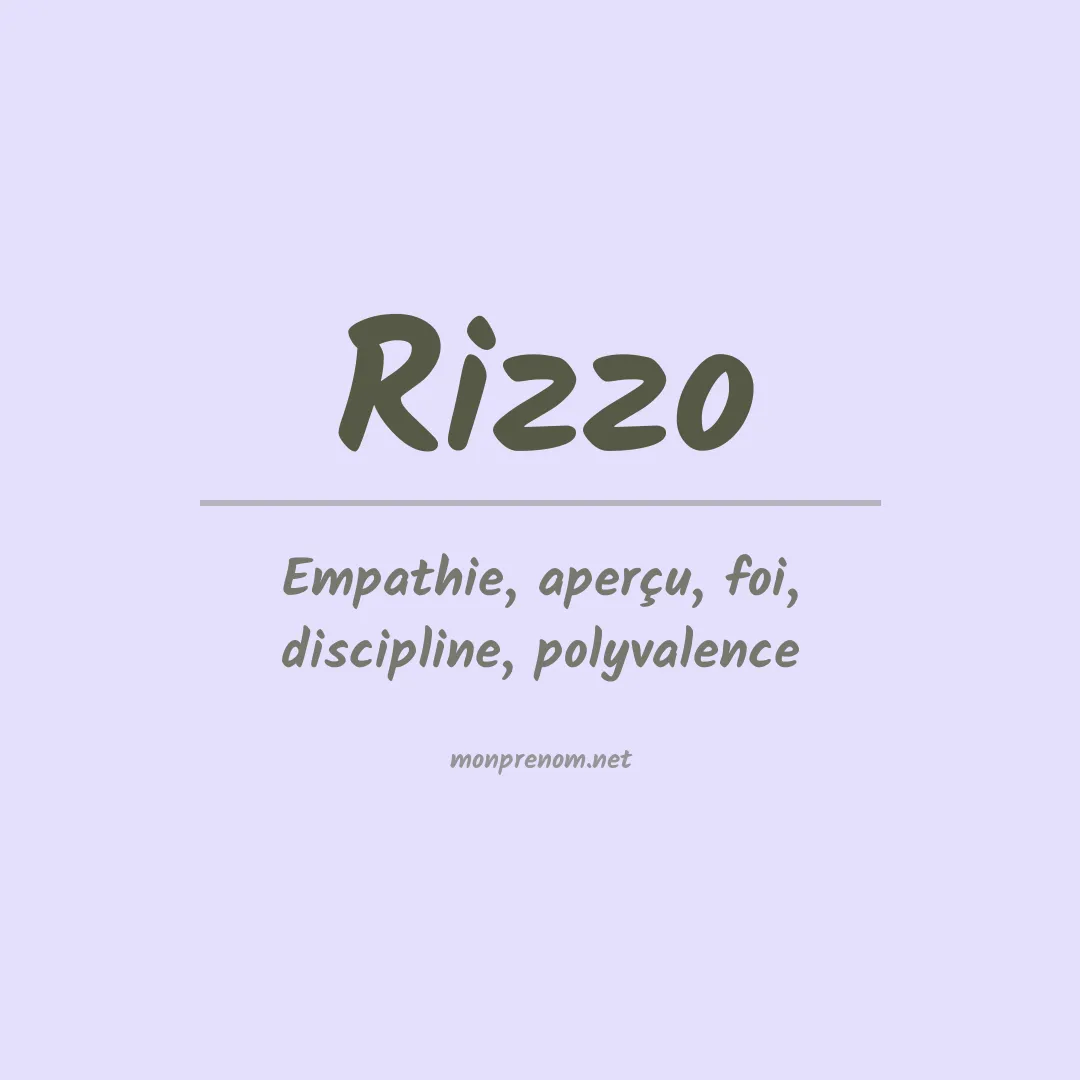 Prénom Rizzo