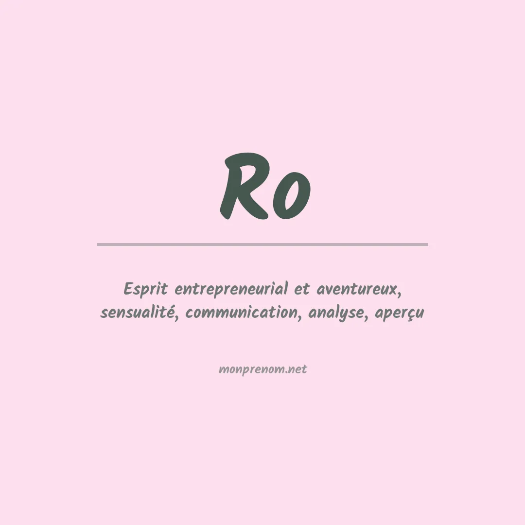 Prénom Ro