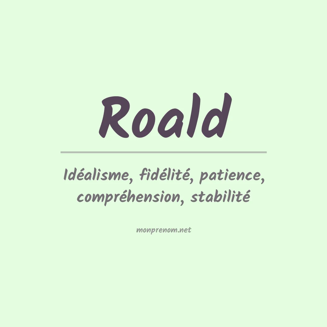 Prénom Roald