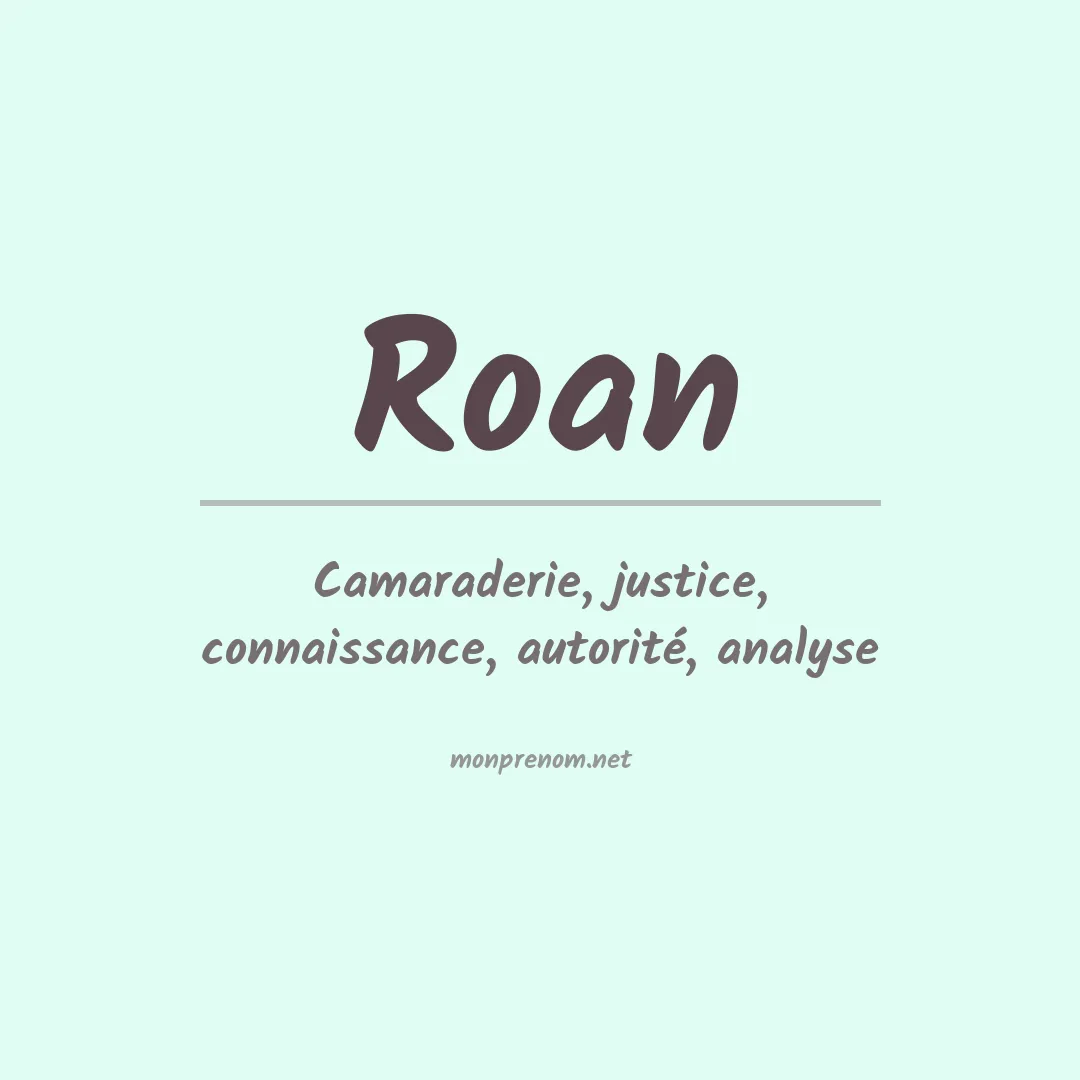 Prénom Roan