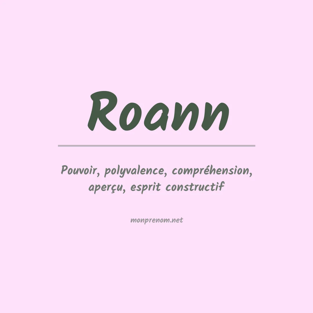 Signification du prénom Roann