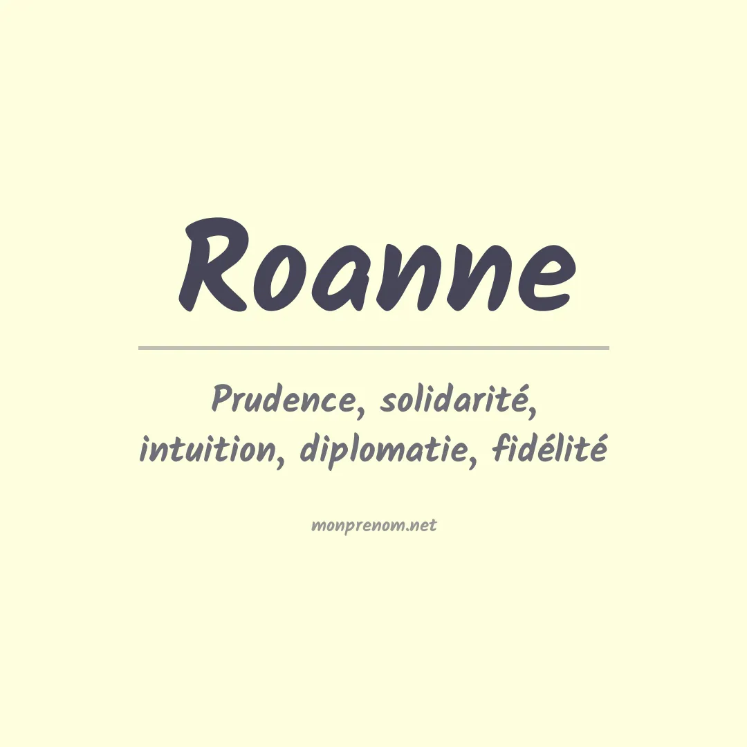 Prénom Roanne