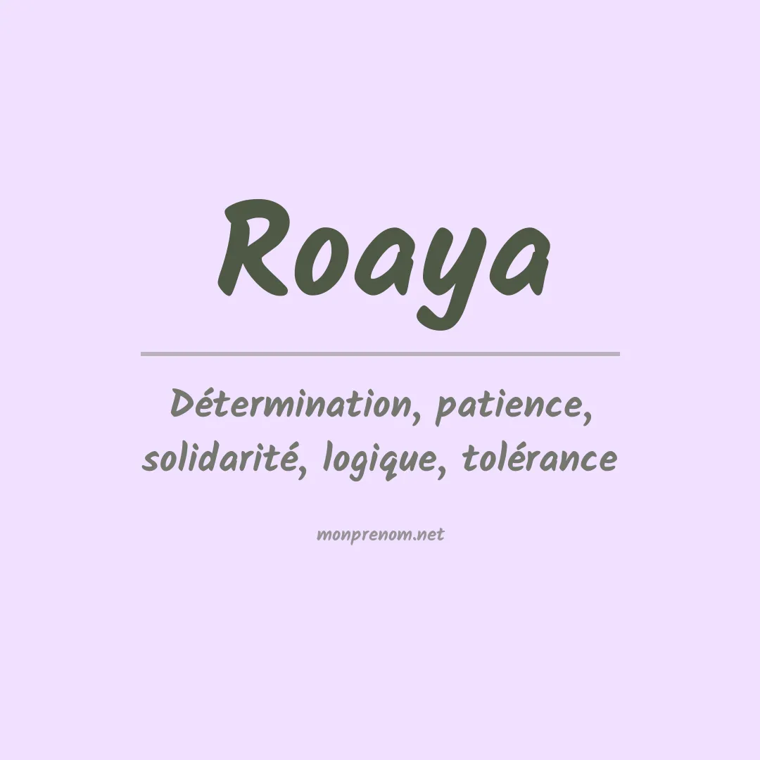 Prénom Roaya