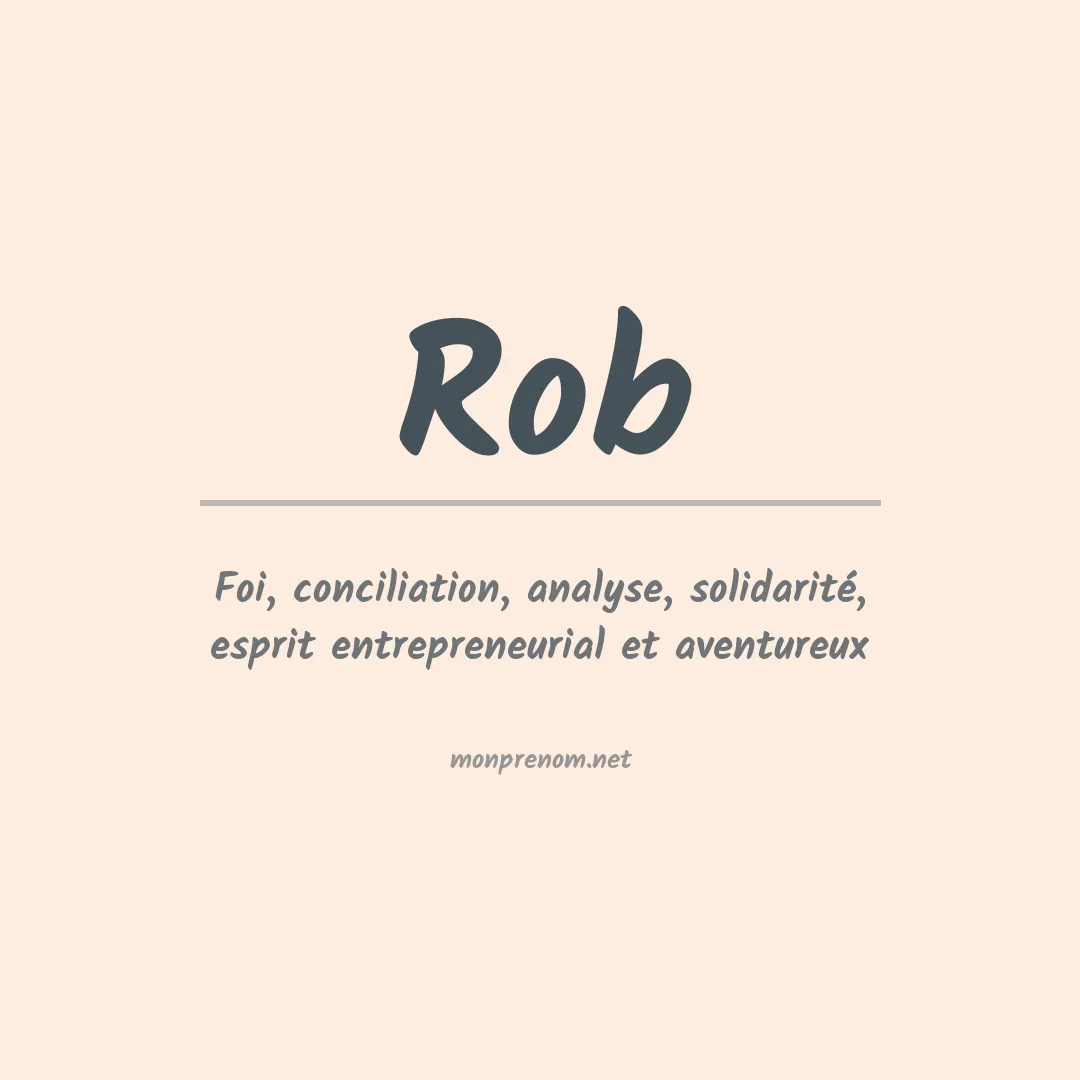 Prénom Rob