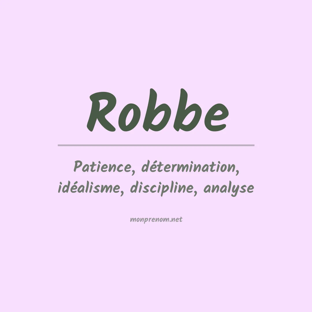 Prénom Robbe