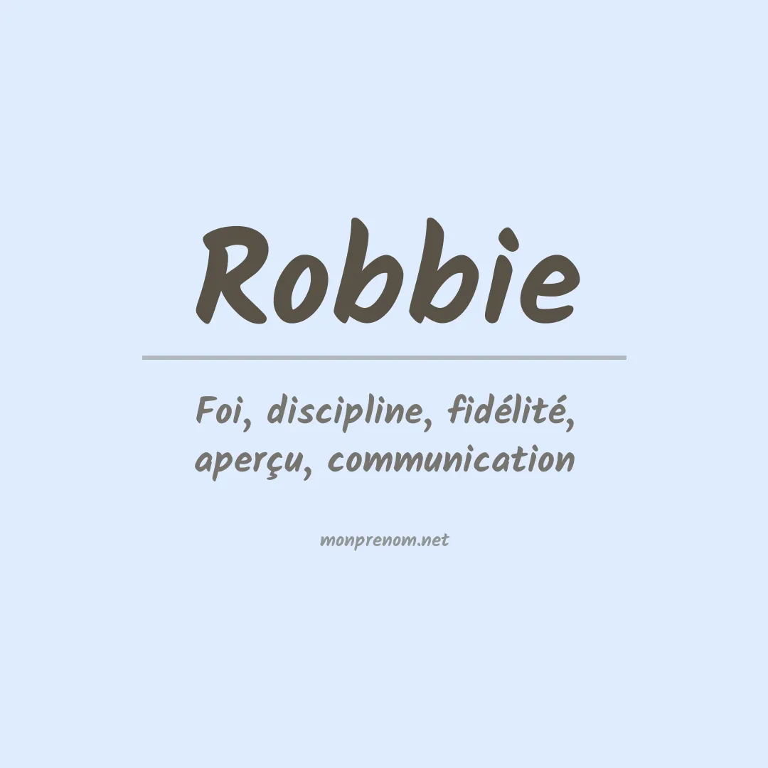 Prénom Robbie