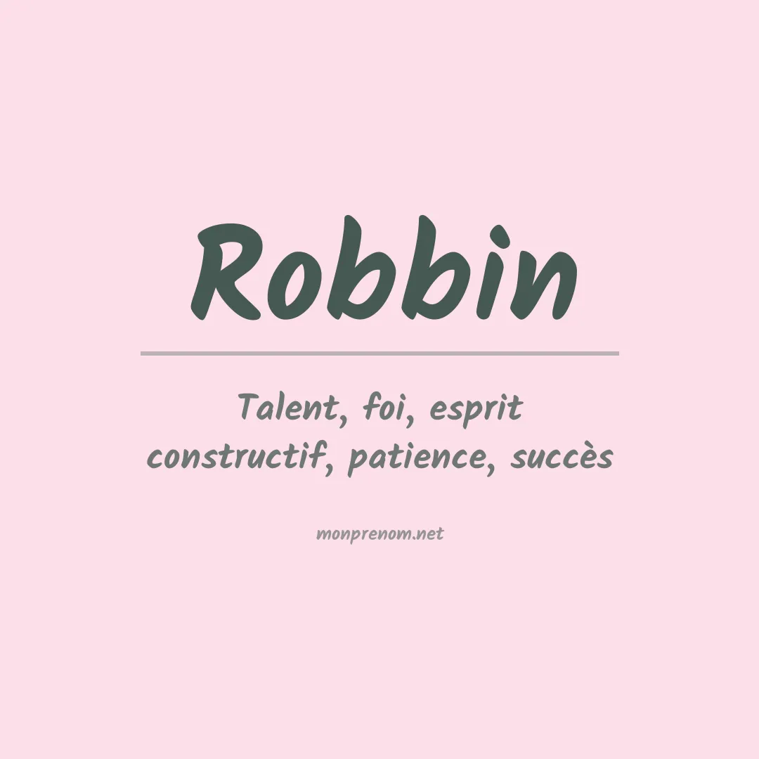 Prénom Robbin