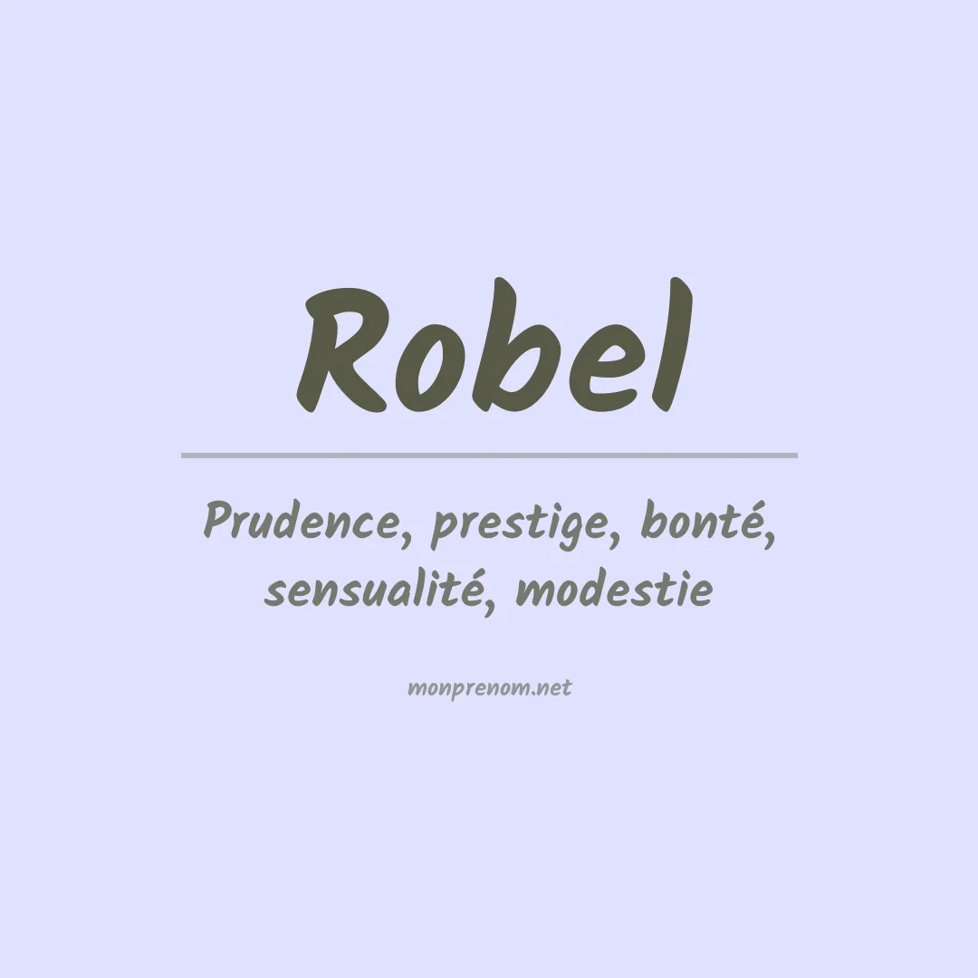 Prénom Robel
