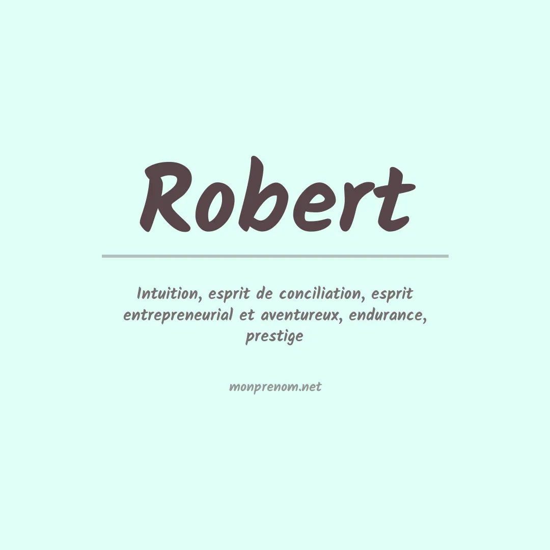 Prénom Robert