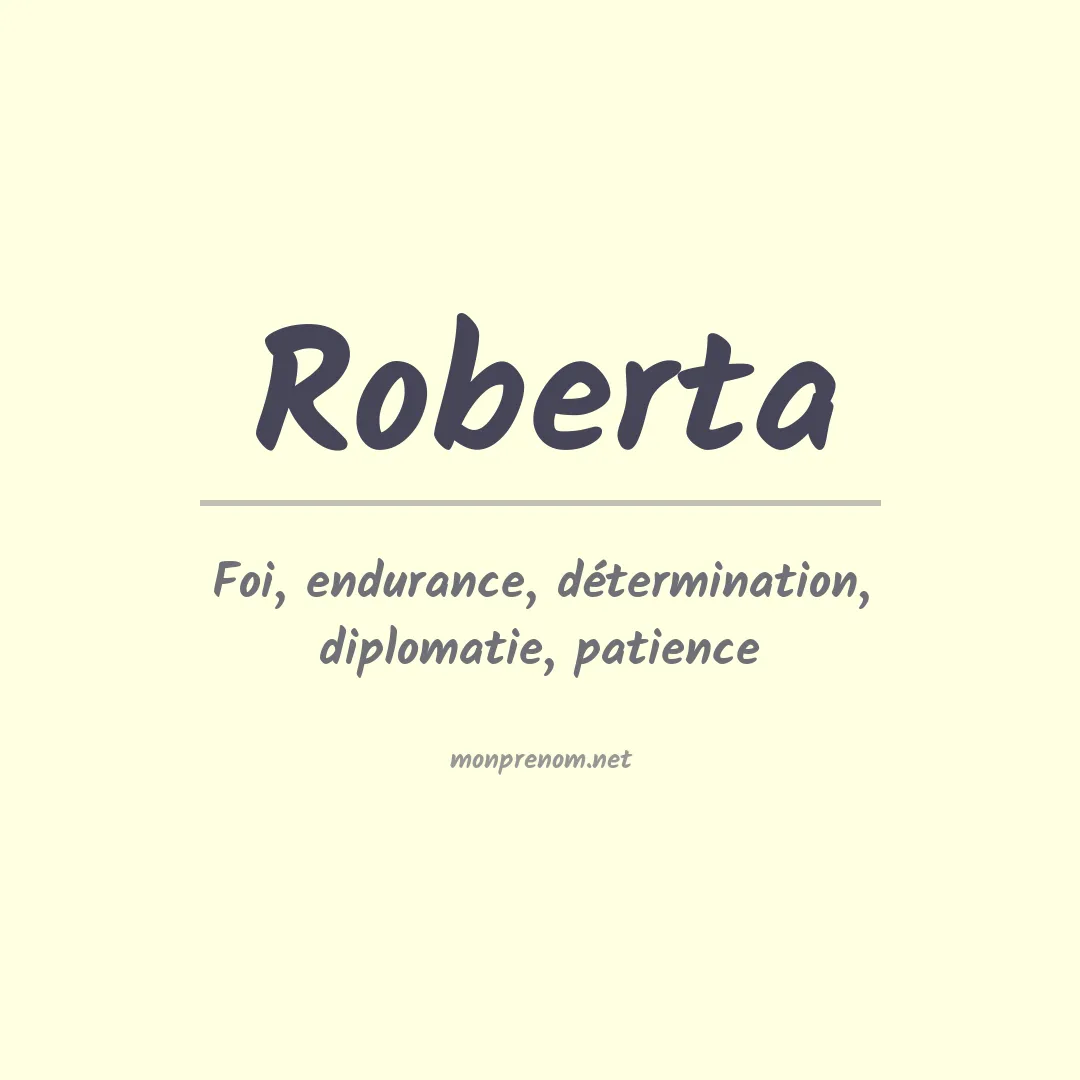 Prénom Roberta