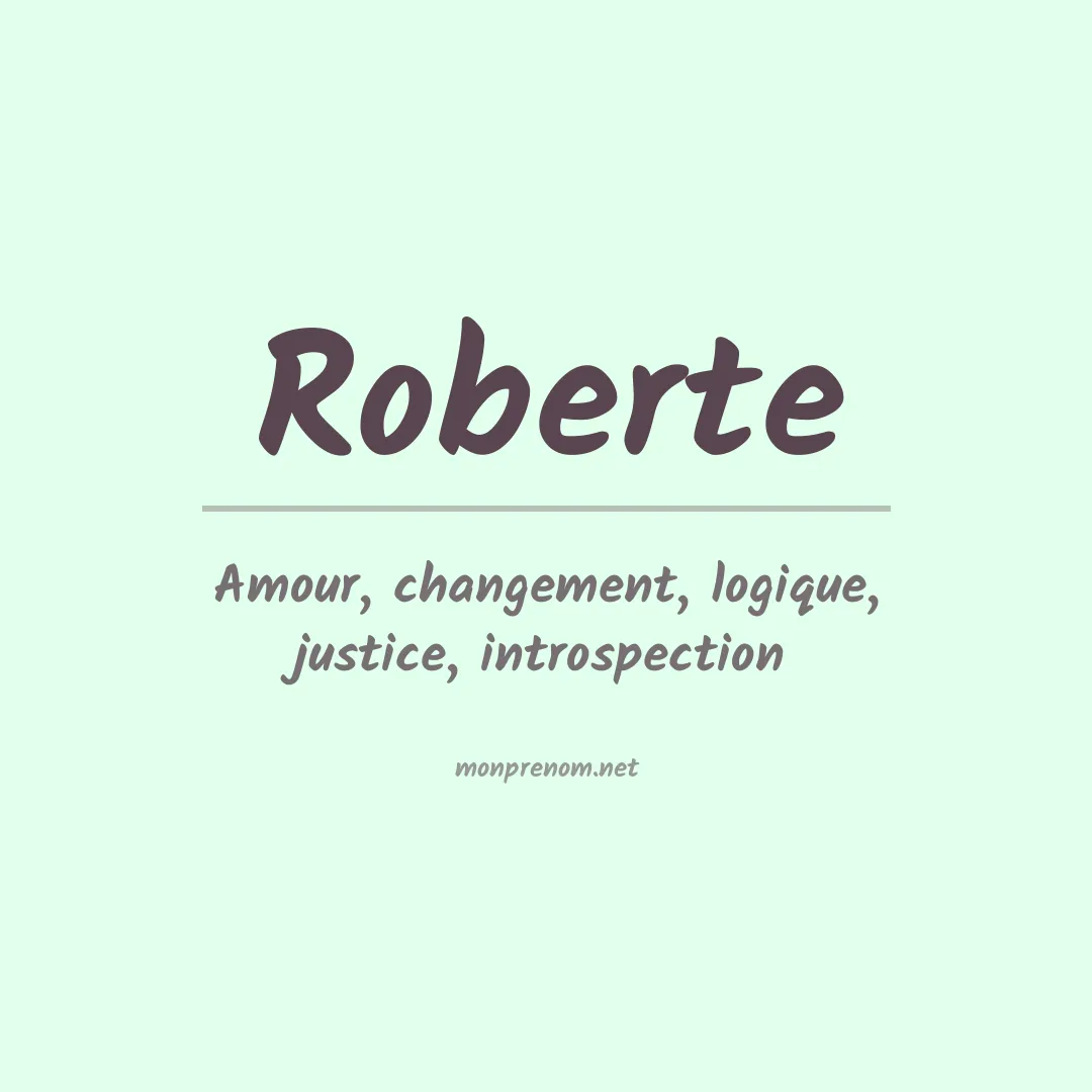 Prénom Roberte