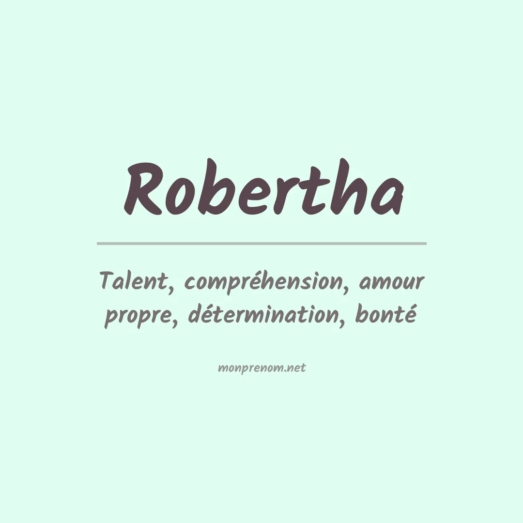 Prénom Robertha