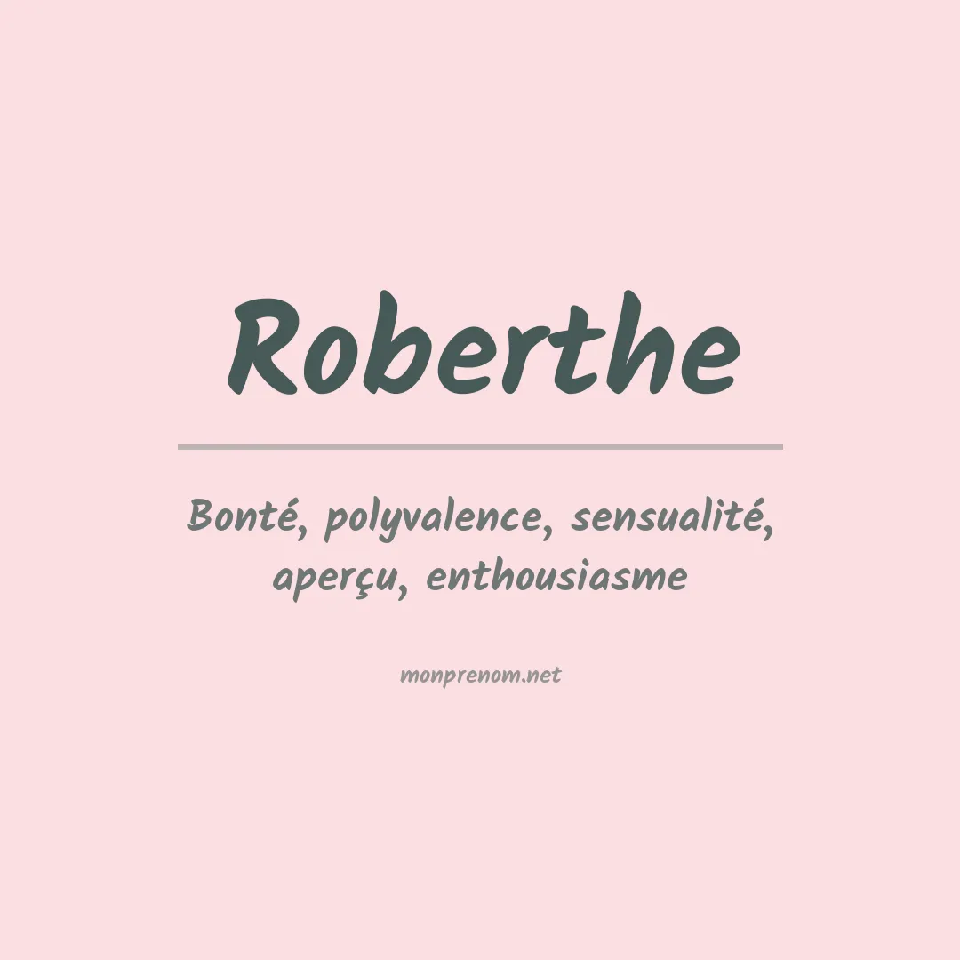 Prénom Roberthe