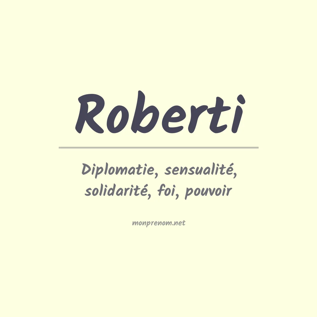 Prénom Roberti