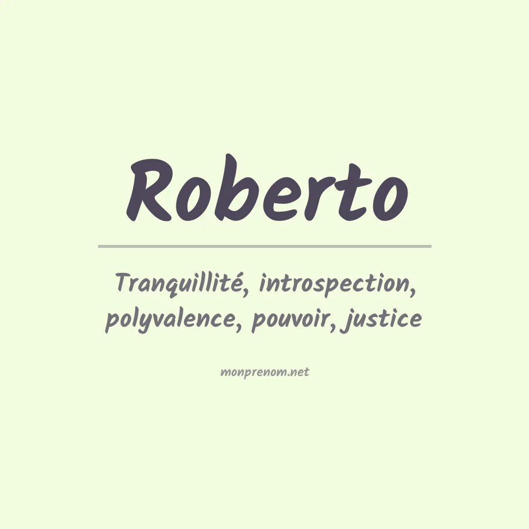 Prénom Roberto